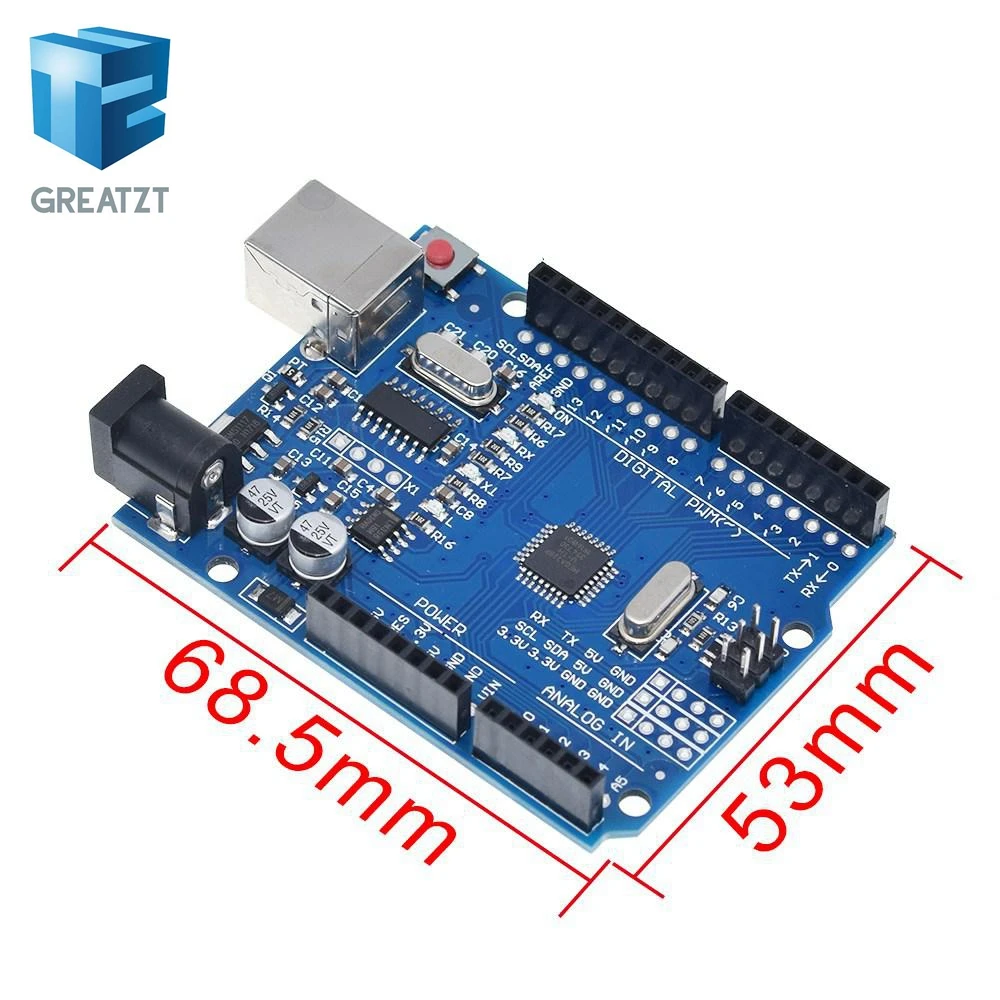 GREATZT высококачественный один Комплект UNO R3 (CH340G) MEGA328P для Arduino ATMEGA328P AU макетная