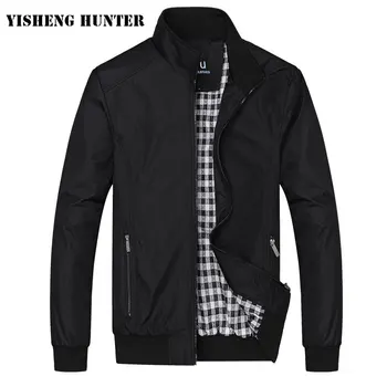 

2019 Men's Jacket Spring Autumn Overcoat Middle Aged Men Fashion Stand Collar Slim Casual Style Businese Jackets Men M-5XL