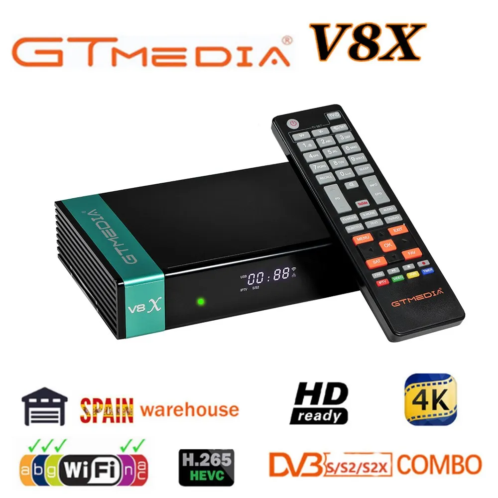Горячая Распродажа Gtmedia V8X спутник декодер DVB S2 обновленная V8 Nova Honor h.265 1080P и