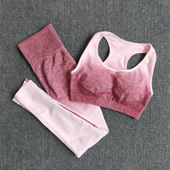

XPUHGM Seamless Yoga Set Sport Wear Women Gym Workout Fitness Clothing Female Sport Suit High Waist Legging Sports Bra Tracksuit