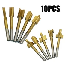 10 шт. деревообрабатывающие фасонные фрезы HSS набор 3 мм хвостовик с титановым покрытием резец для дерева
