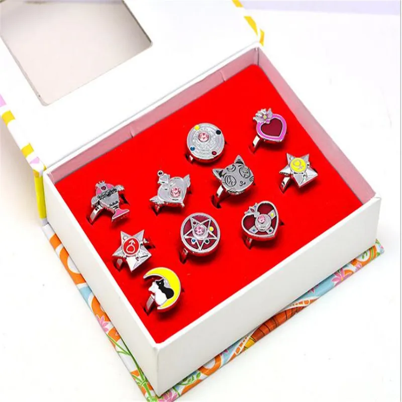 

Sailor Moon Crystal Cosplay Accessories set Action Figures Toys Wand Stick Collection ring props A980