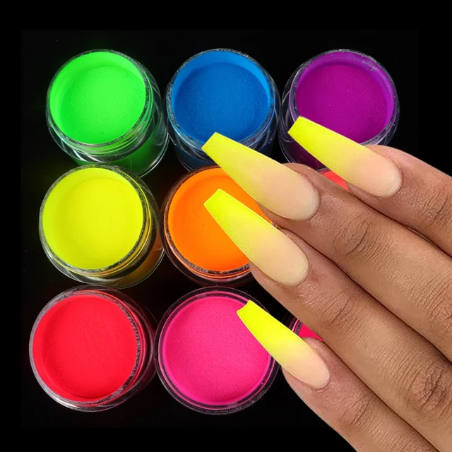 10ML Glow In The Dark Acrylic Powder For Nail Art Polymer Tips