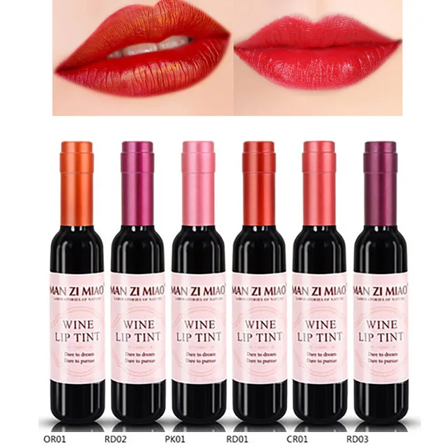 

New Wine Red Lip Tint Baby Pink Lip For Women Makeup Liquid Lipstick Lip gloss red lips Cosmetic Korean Style