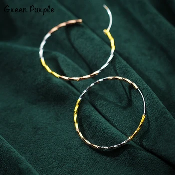 

925 Silver Hoops Earrings Minimalism Gold Jewelry Korean Earrings Boho Pendientes Vintage Rose Gold Women Earrings Oorbellen