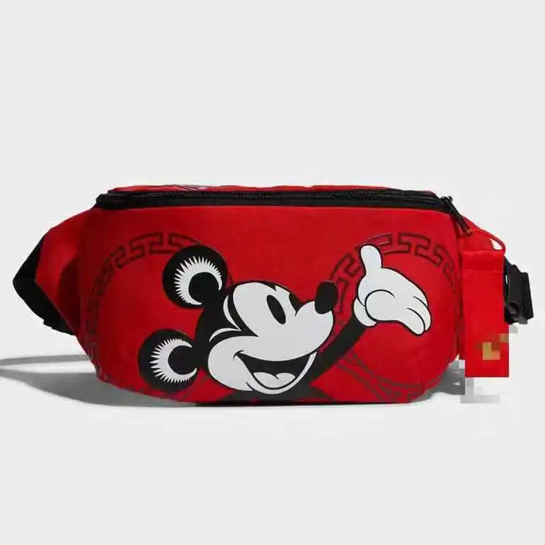 

Disney Mickey mouse boy canves messenger bag doll Belt bag shoulder bag cartoon minnie girl lady small waist bag chest bag