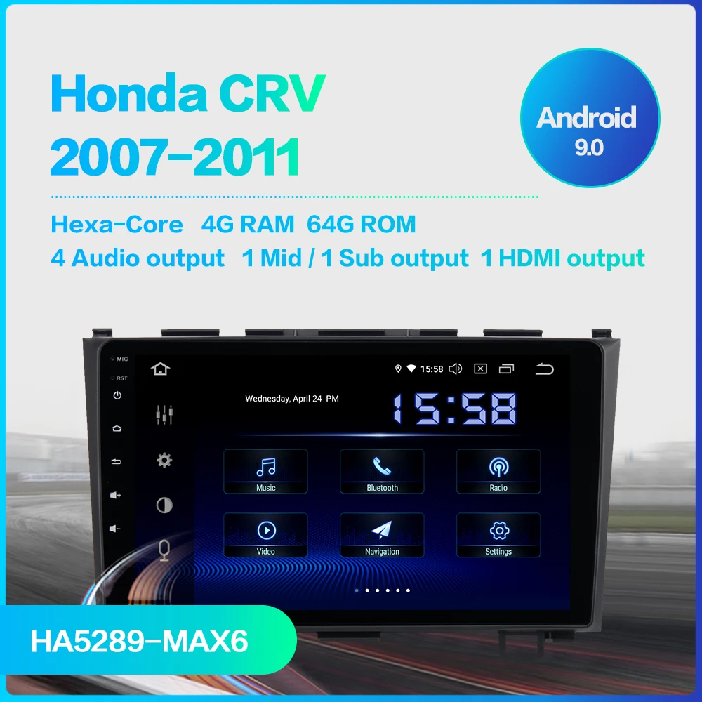 Best Radio Car Android 9.0 Car Stereo Navigation GPS for Honda CRV 2008 2009 2010 2011 with 9" IPS Screen 64G ROM 1 Best Radio Car Android 9.0 Car Stereo Navigation GPS for Honda CRV 2008 2009 2010 2011 with 9" IPS Screen 64G ROM 1