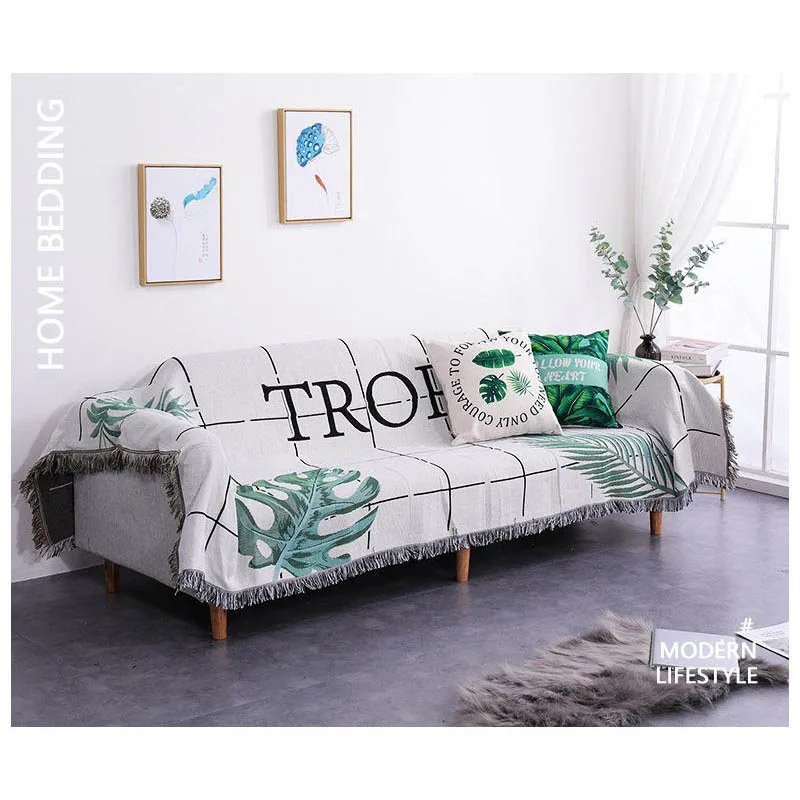 Bohemian Decorative Sofa Blanket for Living Room Slipcover Knitted Thread Throw Plaid Piano Dust Proof Cover Tablecloth Tapestry