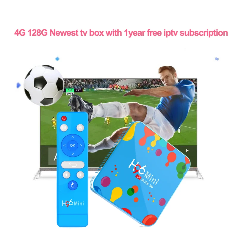 

2019 Newest H96 Mini Android 9.0 4g 128g tv box with 1 year free iptv subscription France Iptv french Spain Israel H96mini box