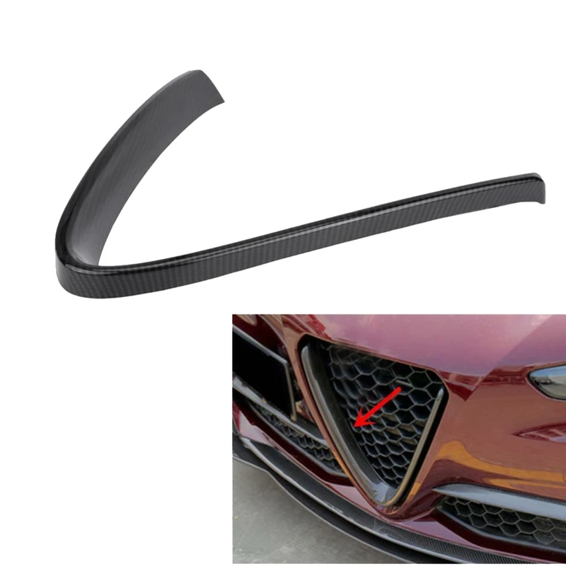 Углеродное волокно V Форма передняя решетка рамка Накладка для Alfa Romeo Giulia 2016