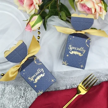 

High Quality Paper Vase Wedding Candy Box Favors Gift Boxes with Ribbon Baby Shower Birthday Home Party Supply Decoration