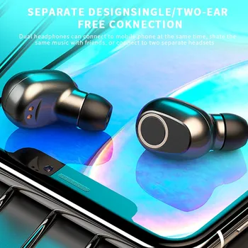 

Bluetooth Earphones True Wireless Earphone 5.0 TWS in-Ear Earbuds IPX5 Waterproof Mini Headset 3D Stereo Sound Sport Earpiece