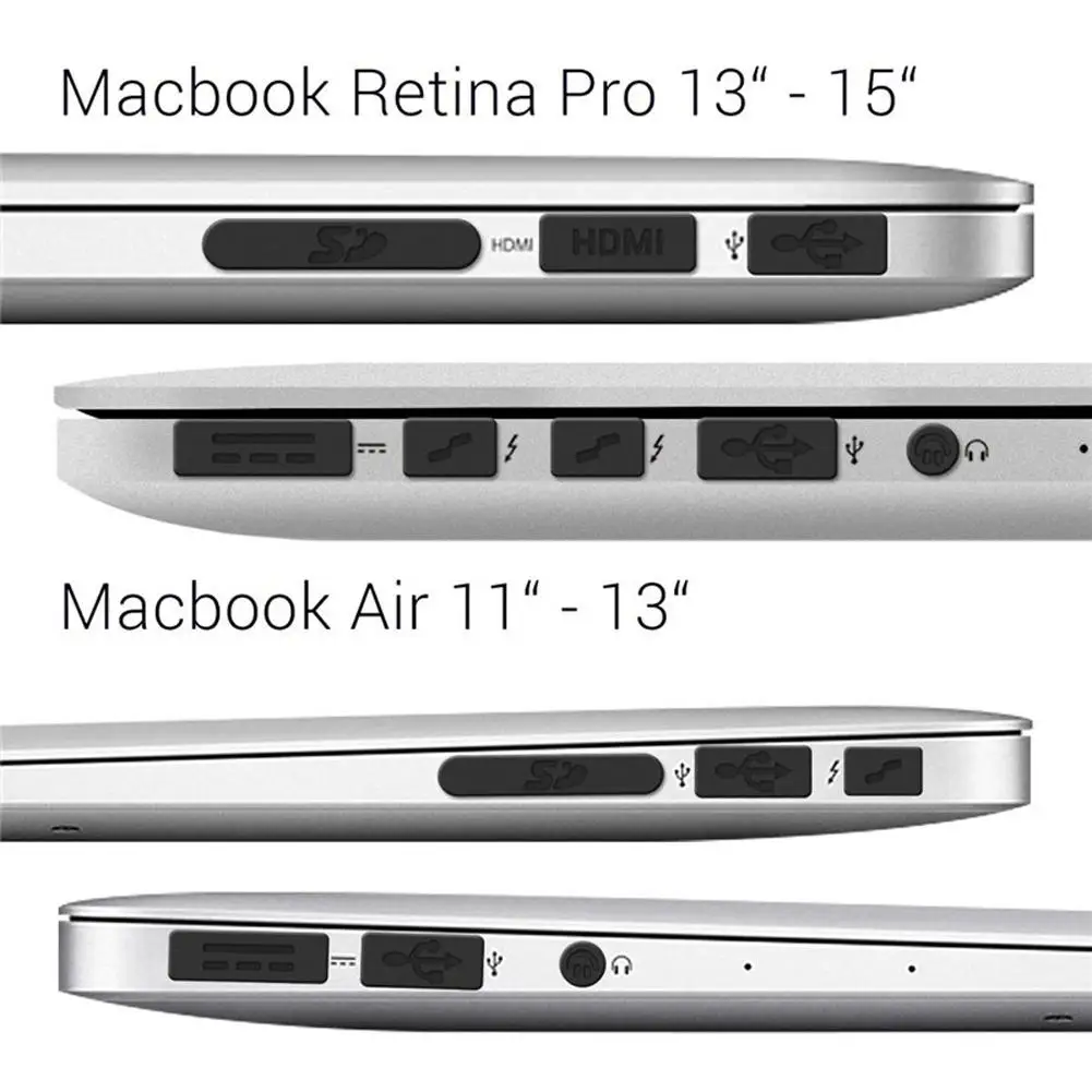 

12pcs Silicone Anti Dust Plug Set For MacBook Pro Prevent The Laptop Interface From The Dust