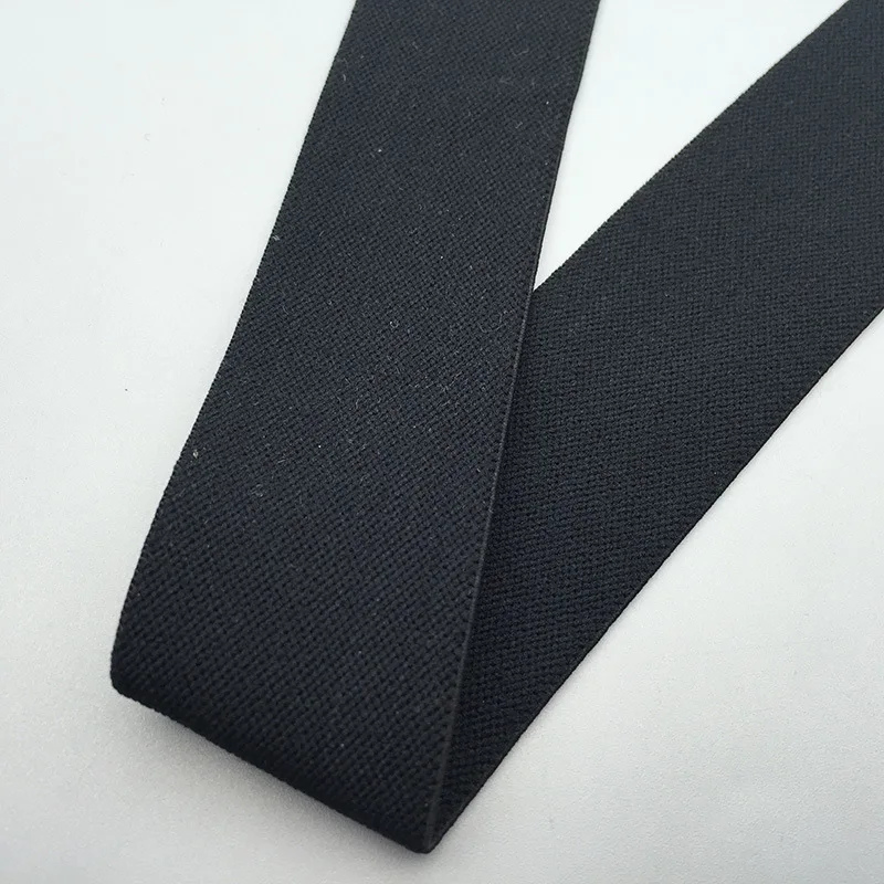 Meetee 8 м 20-90 мм нейлон эластичная лента мягкая резиновая эластичная тесьма планки костюм "сделай сам" пояс Резиновая лента Швейные аксессуары EB205 - Цвет: Черный