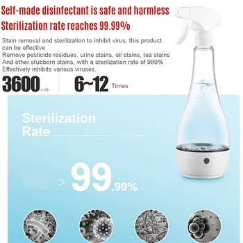 

Household Acid Water Maker Cleaner Generator Making Machine Spray Bottle Home Cleaning Tool