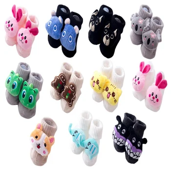 

0-4T Infant Baby Socks Kids Floor Socks Non-slip Cotton Cartoon Doll Socks Baby Girls Boys Soft Cute Boots