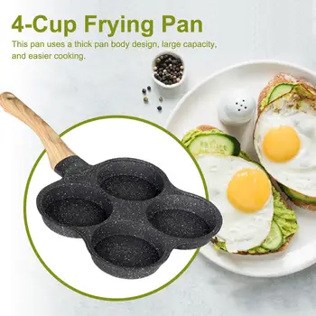 

2020 New Fried egg pot non-stick pan household mini poached egg burger egg dumpling pot mold four holes small fried egg artifact