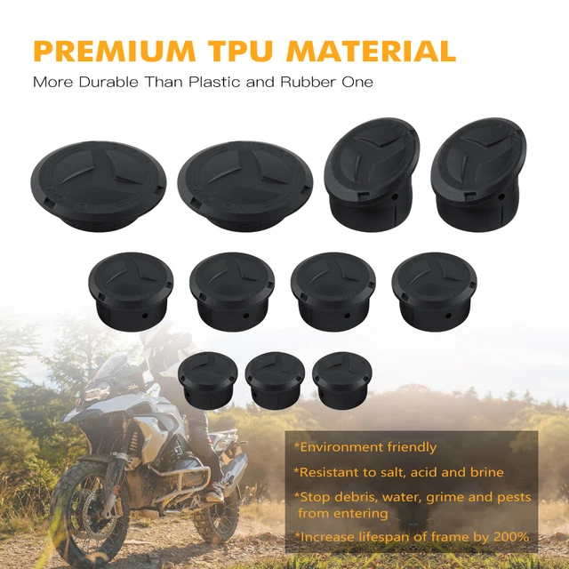 Tappi Copri Foro Telaio Moto Per BMW R1200GS R1250GS Adventure 2014-2023 - Nero - Foto 3
