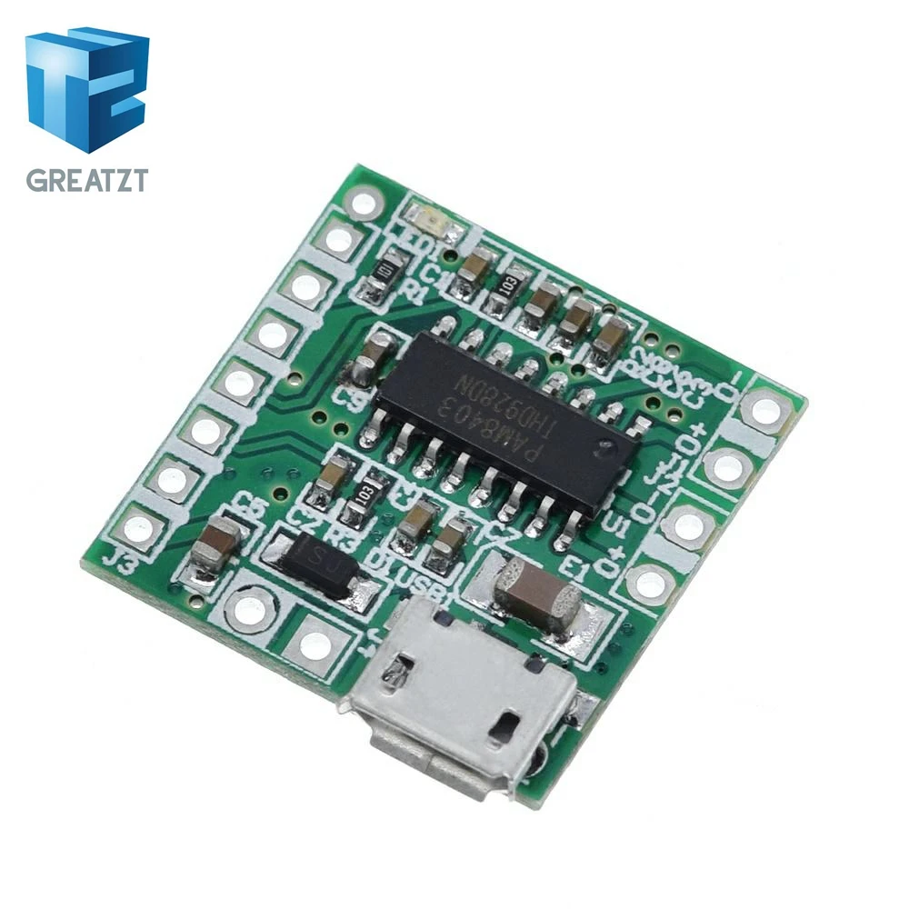 GREATZT PAM8403 DC 5V Mini Class D 2x3W USB плата усилителя мощности DIY Bluetooth Колонка Z07 Прямая