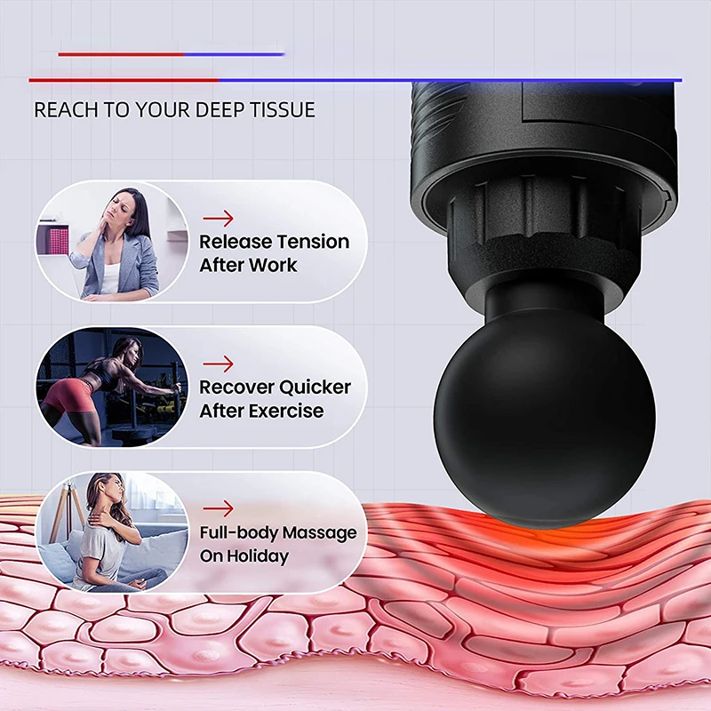 Pistolet do masażu z wyświetlaczem LCD, głęboki masażer mięśni, ból mięśni, masaż karku, ćwiczenia, relaks, odchudzanie, kształtowanie, ulga w bólu 5 Pistolet do masażu z wyświetlaczem LCD, głęboki masażer mięśni, ból mięśni, masaż karku, ćwiczenia, relaks, odchudzanie, kształtowanie, ulga w bólu 5