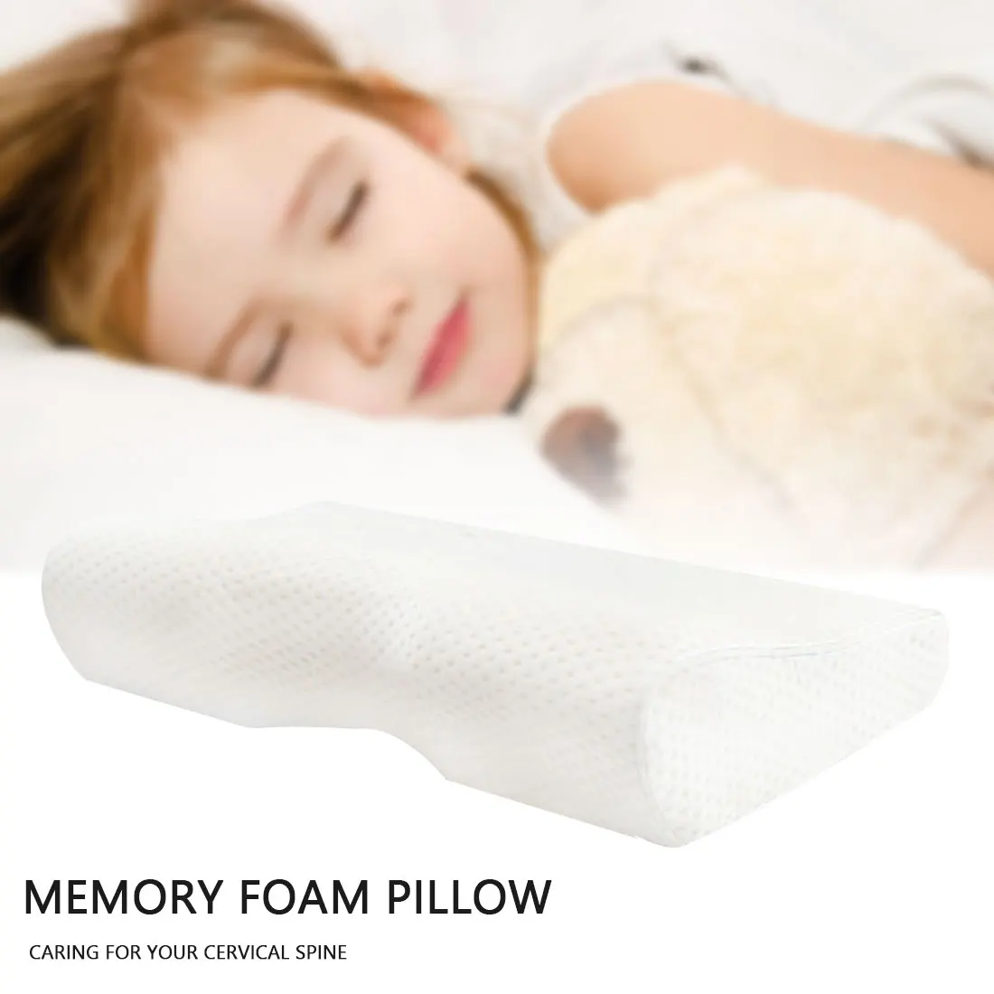 Memory Foam Pillow Neck protection Slow Rebound Butterfly Shaped Health Cervical size 50*30/60*35CM | Дом и сад