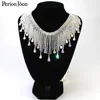 Hot sale good quality silver plating DIY fringe chain AB rhinestone Water drop tassel trim sew on crystal glass decoration ML124 ► Photo 1/6