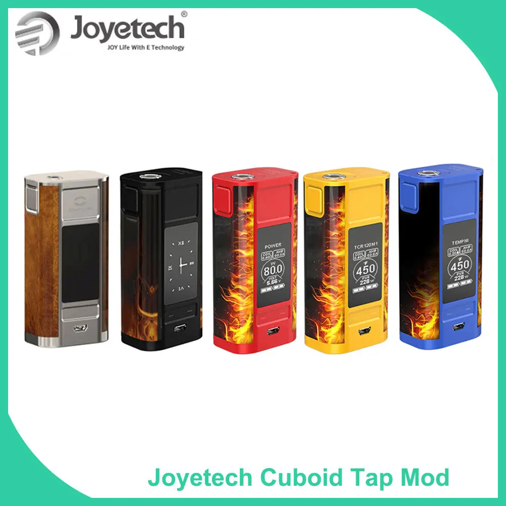 100% оригинальная электронная сигарета joyetech cuboid tap Mod 228 Вт с oled дисплеем вейп бокс