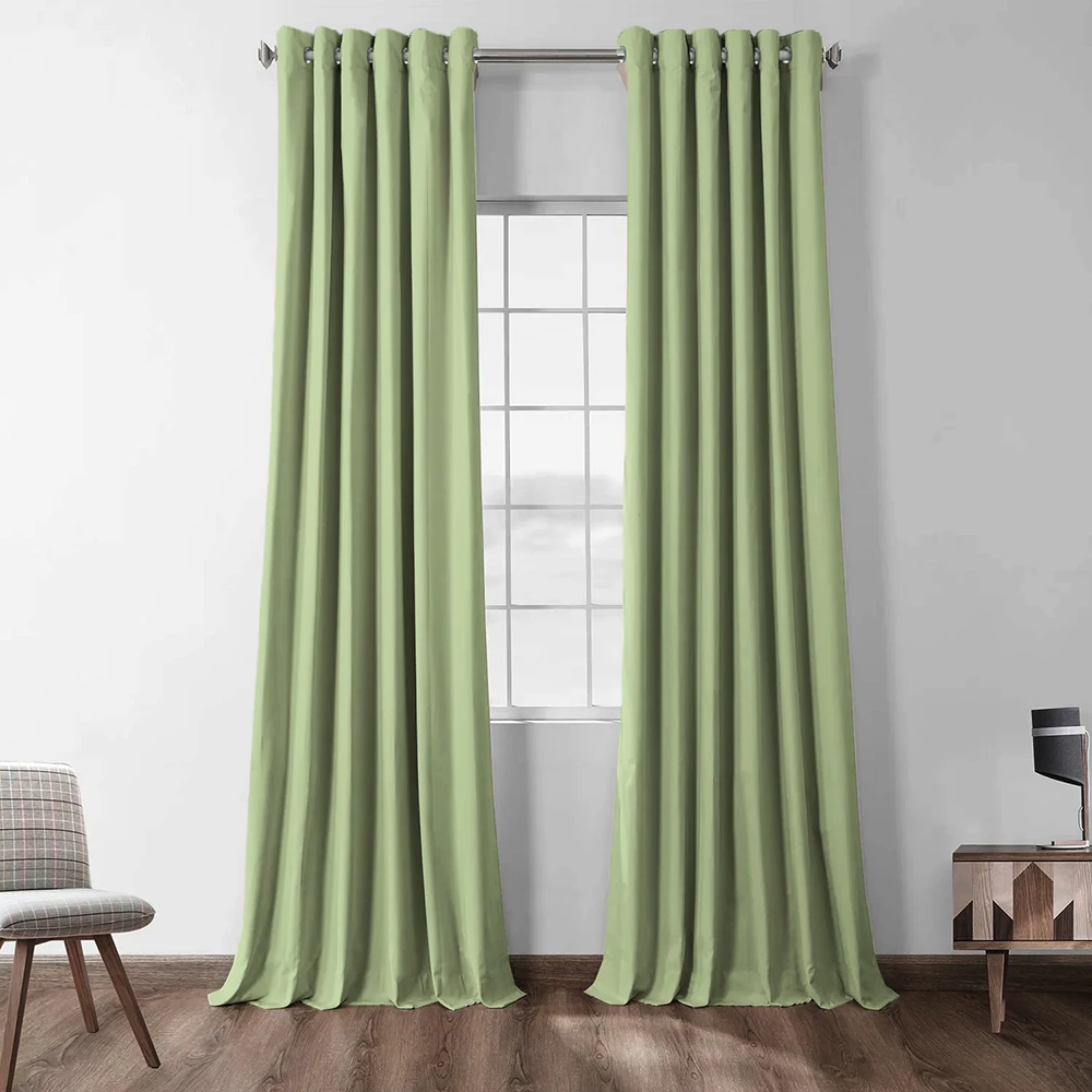 Modern Solid Extra Long Blackout Curtains For Living Room Thermal Grommet Window Curtain Treatment Custom Made Drapes 1 Panel 