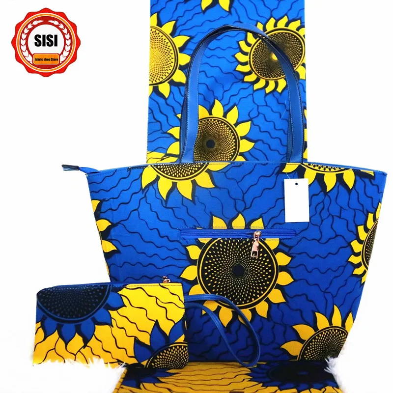 Красивая Хризантема Печатный Воск Сумка подходящая африканская печать хлопок воск Ткань 6 ярдов/шт для дам Вечерние