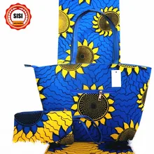 Красивая Хризантема Печатный Воск Сумка подходящая африканская печать хлопок воск Ткань 6 ярдов/шт для дам Вечерние