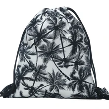 Новая мода рюкзак 3D печать путешествия Softback мужская женская сумка на шнурках «Харадзюку» мужские холщовые рюкзаки на шнурках