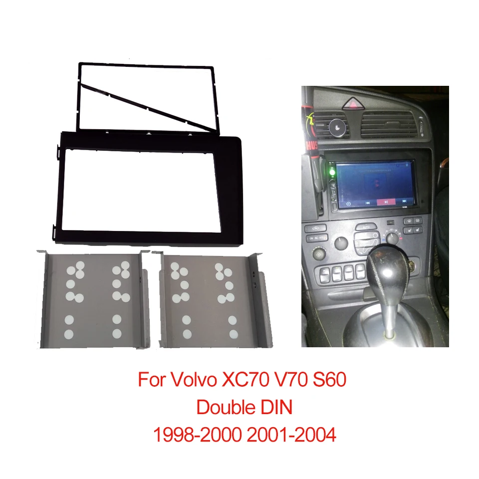 Автомагнитола 2DIn для Volvo XC70 V70 S60 1998-2000 2001-2004 DVD стерео Даш рамка Монтажная пластина Установка отделка комплект