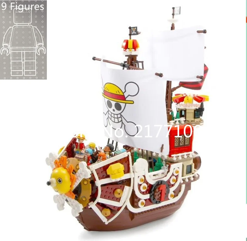 

New SY6298 Pirates series The Thousand Sunny Model Building Blocks set Classic MOC ONE PIECE Ship Toys for children