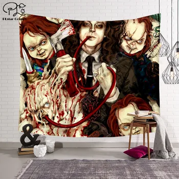 

PLstar Cosmos Tapestry Halloween IT Horror 3D Printing Tapestrying Rectangular Home Decor Wall Hanging style-1