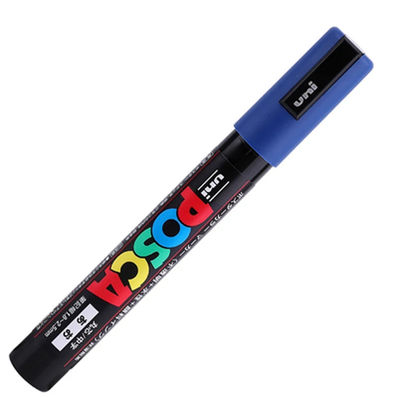 6/15 шт Uni Posca PC-5M Краска Маркер-средний Tip-1.8mm-2.5mm 17 цветов - Цвет: 6pcs blue