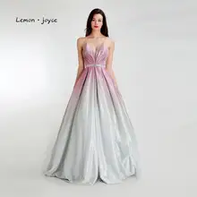 Lemon joyce вечерние платья с v-образным вырезом сексуальные с открытой спиной Простые Вечерние платья размера плюс