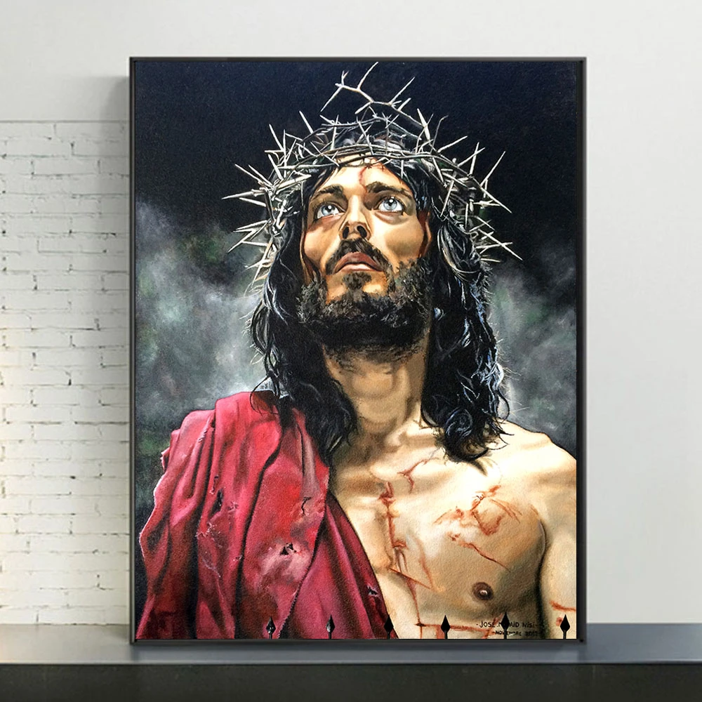 Ritratto Di Gesù Cristo 40X50Cm 5D Diamond Painting5D Diamond Paintingdecorazione Da Parete Nessuna Cornice 