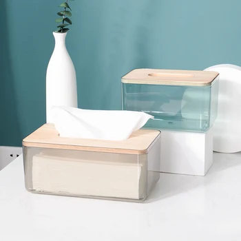 

Nordic Minimalist Tissue Box Living Room Pumping Storage Case with Non Slip Bottom Household HYD88