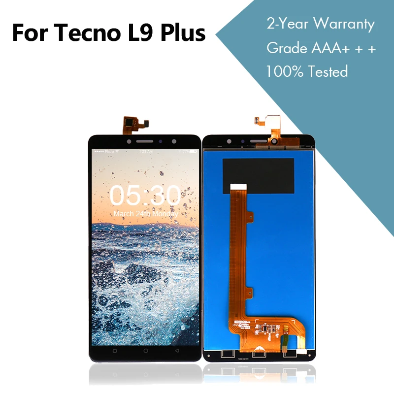 10 шт./лот для Tecno L9 Plus ЖК-дисплей с сенсорным дигитайзером сборка панели для Tecno L9 Plus ЖК-дисплей