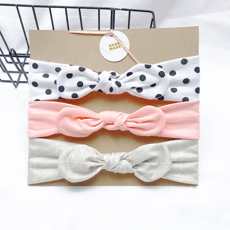 Children's Finger Toothbrush 3pcs/Lot New Desgin Headband For Girls Cute Rabbit Ears Headbands Soft Stretch Knit Hair Bands Baby Hair Accessories Baby Accessories discount
