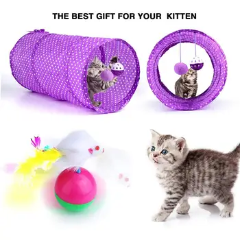 

25pcs Cat Interactive Variety Pack Tunnel Toys Ball Teaser Wand Catnip Mouse Plastic Pet Cat Toy Interactive Stick Pet Supplies