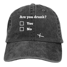 Are You Drunk Casquette, Черная мужская и женская джинсовая бейсболка, регулируемая бейсболка для гольфа