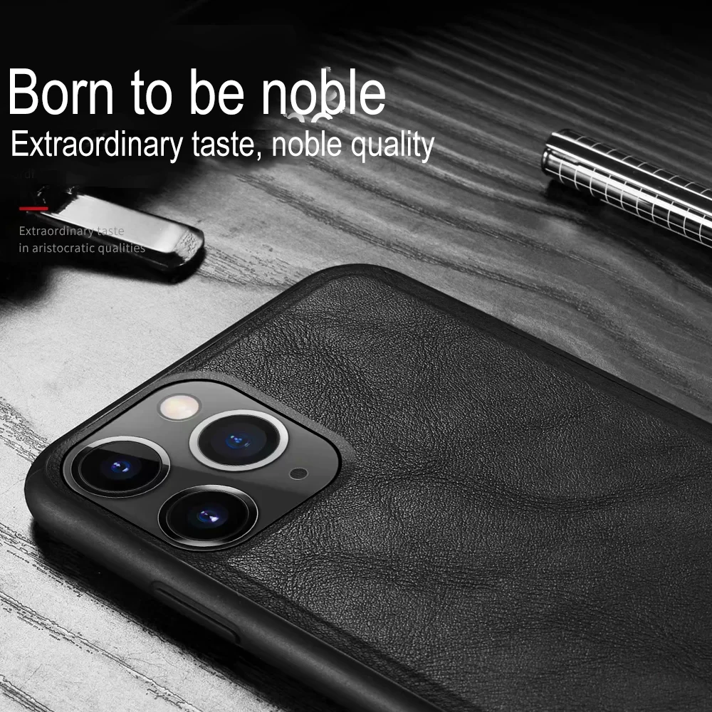 Ultra Light Handmade Leather Case For iPhone 11 Pro Max Soft edge Shockproof Back Phone Cover For iPhone 11 X XS 6 7 8 Plus Case