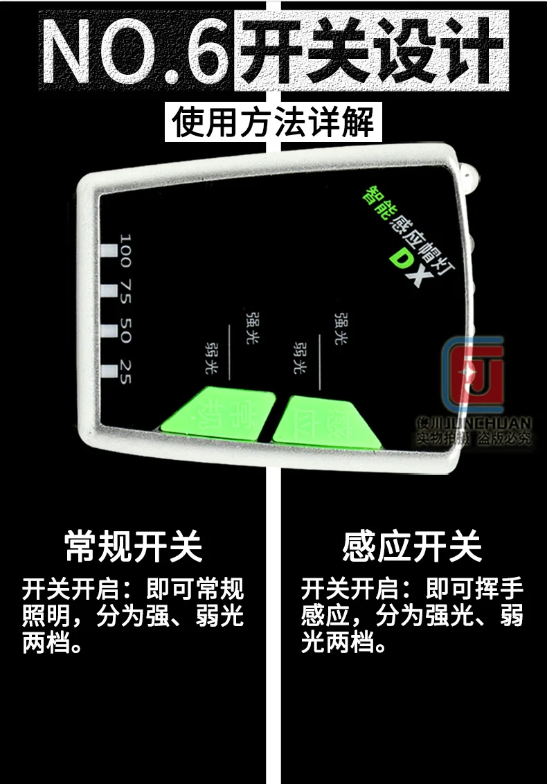 New Style LED Sensing Cap Lamp USB Charging Red Riding Outdoor Household Fishing Headlights Night Fishing Sensing Headlights