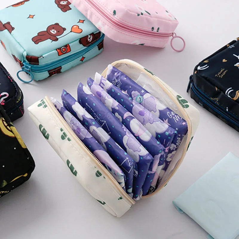 Waterproof Tampon Storage Bag Cute Sanitary Pad Pouches Portable Makeup  Lipstick Key Earphone Data Cables Organizer - AliExpress