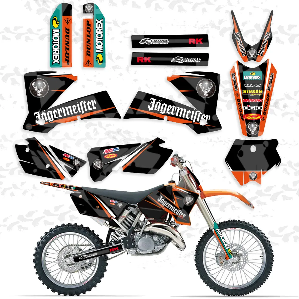 Team Graphics Backgrounds Declas Kit For KTM 125 200 250 450 525 - Foto 12