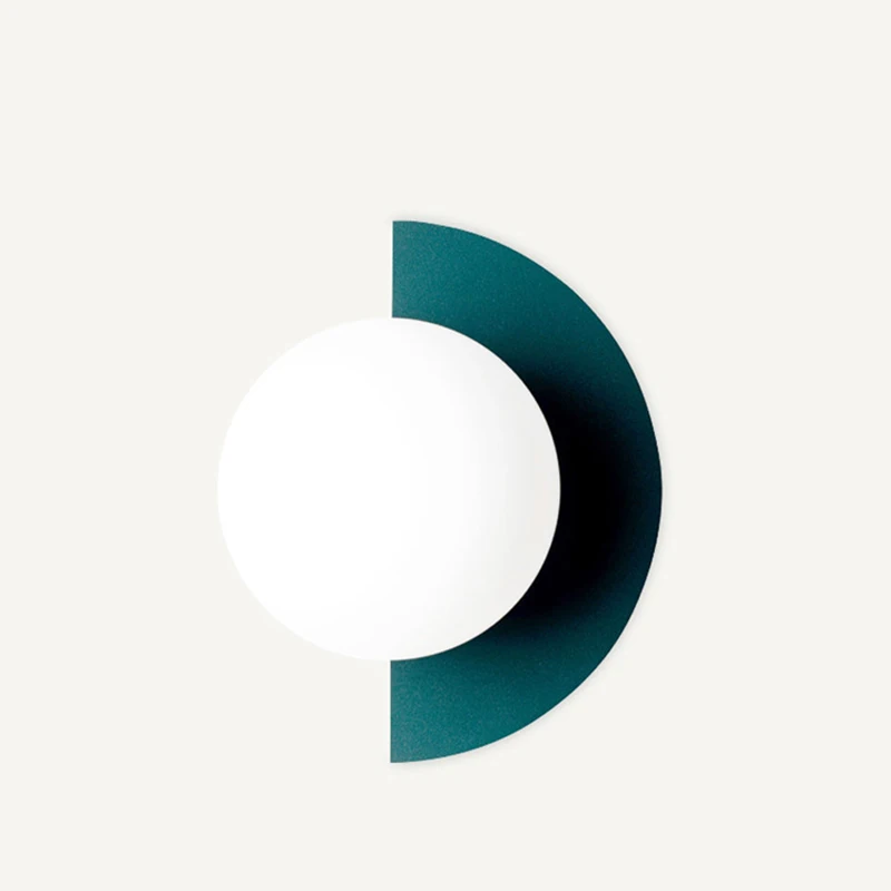 

Wall Lamps Nordic Iron LED Color Glass Ball Sconces Bathroom Mirror Light Fixture Bedroom Bedside Corridor Study Wall Light