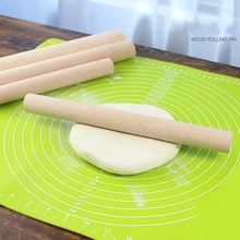 Большой прочный деревянный валик для теста Скалка Для Выпечки Пиццы глина Паста Печенье клецки кухонная утварь Инструмент Скалка