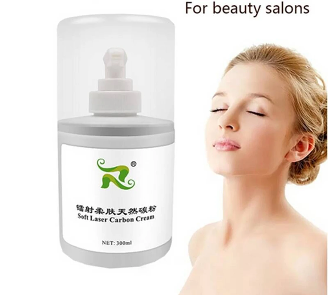 

80ml/300ml Carbon Laser Cream Black Doll Skin Rejuvernation Whitening ND Yag Laser Carbon Gel Cream Deep Cleansing