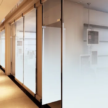 유리 종이 창 장식 필름, 흰색 점 단방향 그라데이션 창 필름, 점차적 무광 자기 접착 장식, 세미 프라이버시 유리